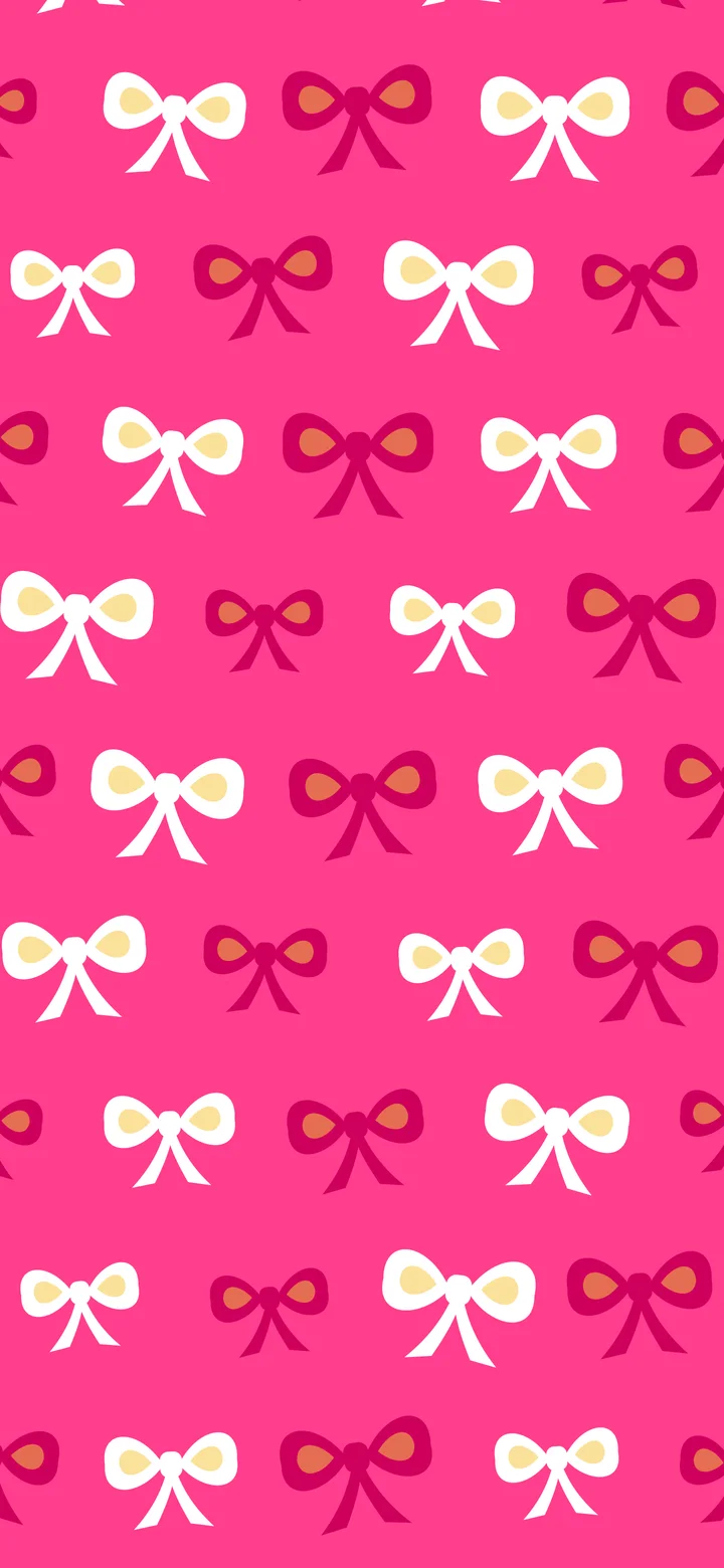 Hot Pink Bow Pattern wallpaper for iPhone and Android