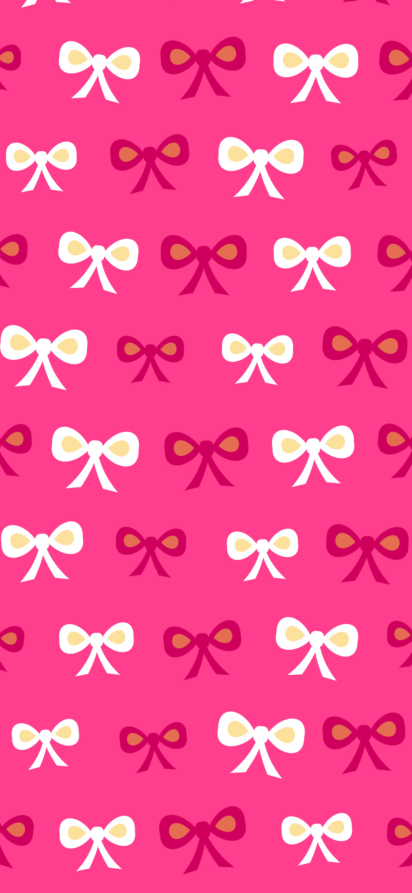 Hot Pink Bow Pattern wallpaper for iPhone and Android