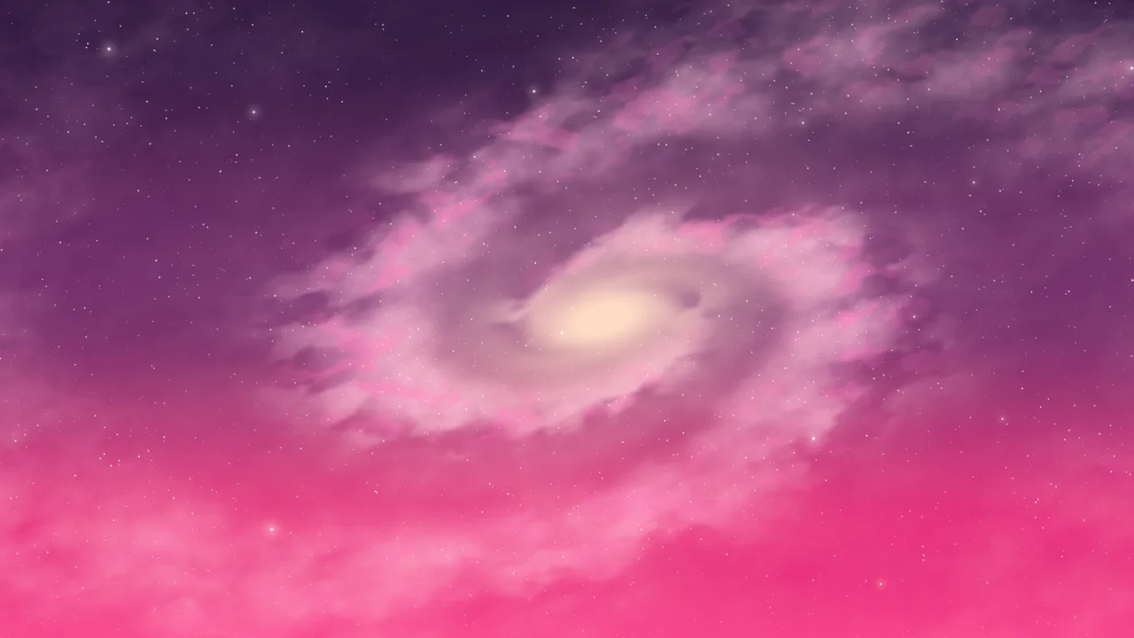 Hot Pink Bright Spiral Galaxy desktop wallpaper in 4K