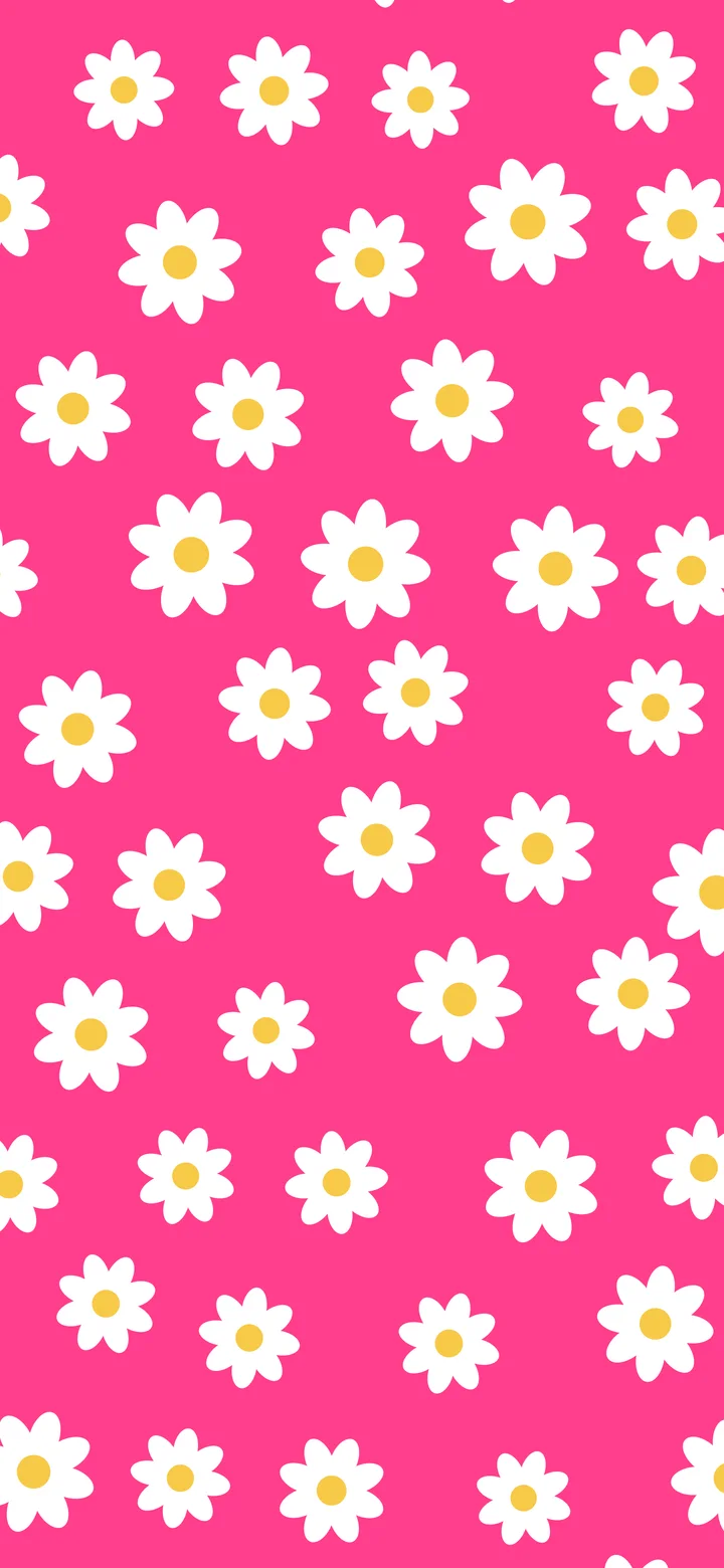 Hot Pink Daisy Flower Pattern wallpaper for iPhone and Android