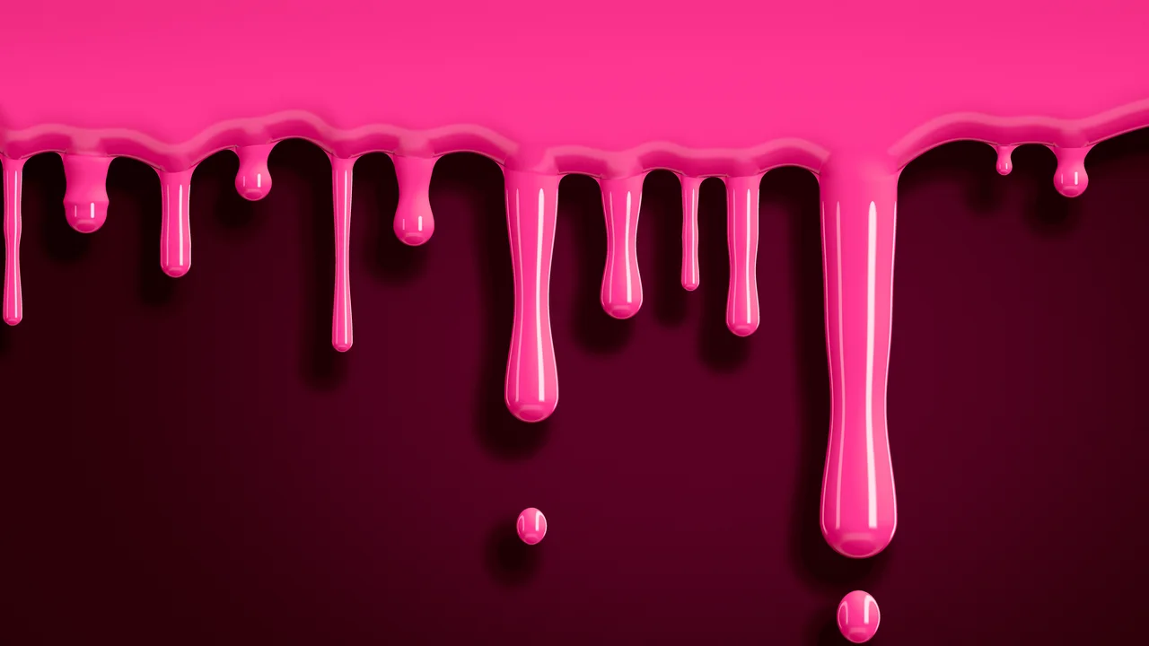 Hot Pink Dripping Slime desktop wallpaper in 4K
