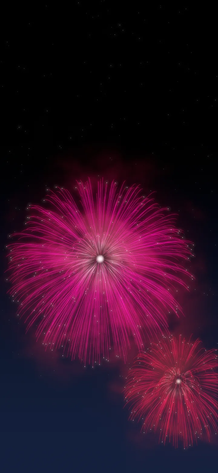 Hot Pink Fireworks wallpaper for iPhone and Android