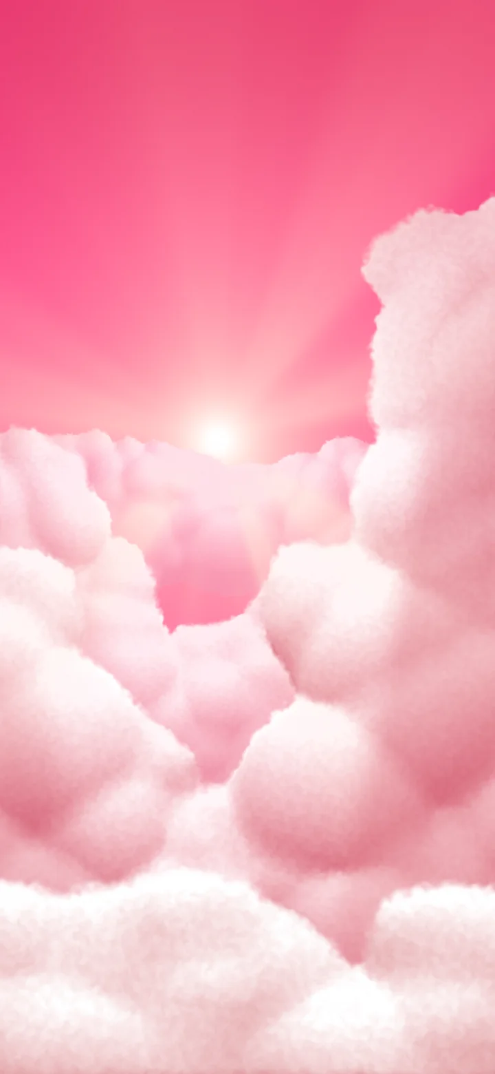 Hot Pink Heavenly Clouds wallpaper for iPhone and Android