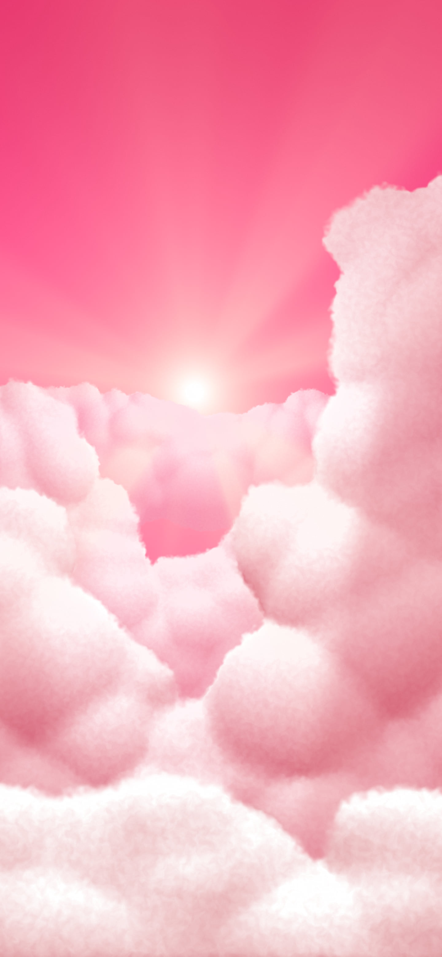 Hot Pink Heavenly Clouds wallpaper for iPhone and Android