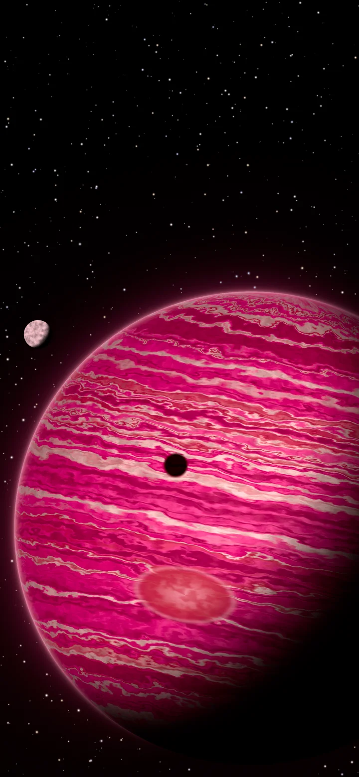 Hot Pink Jupiter wallpaper for iPhone and Android