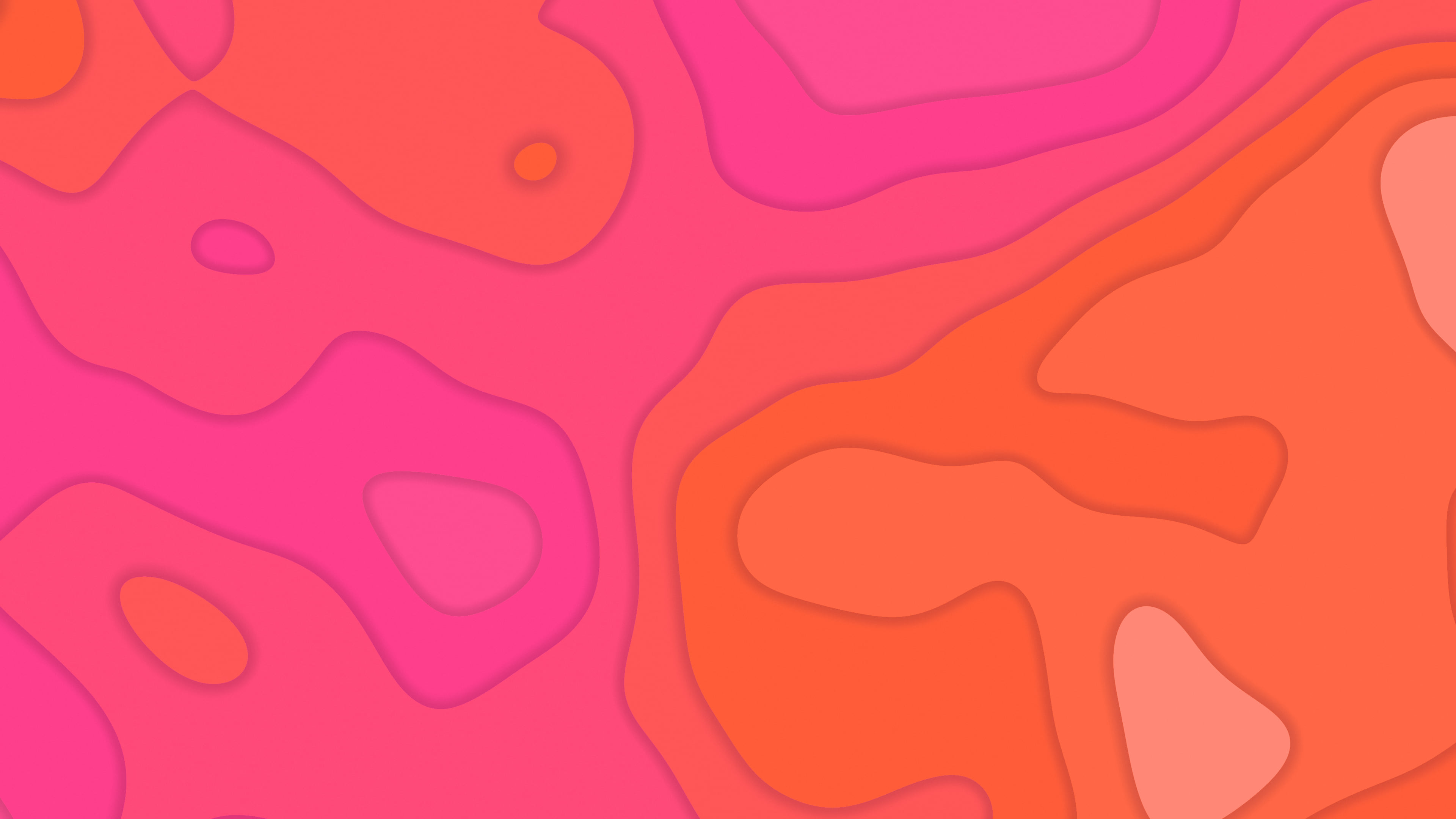 Hot Pink Layered Topographic desktop wallpaper in 4K