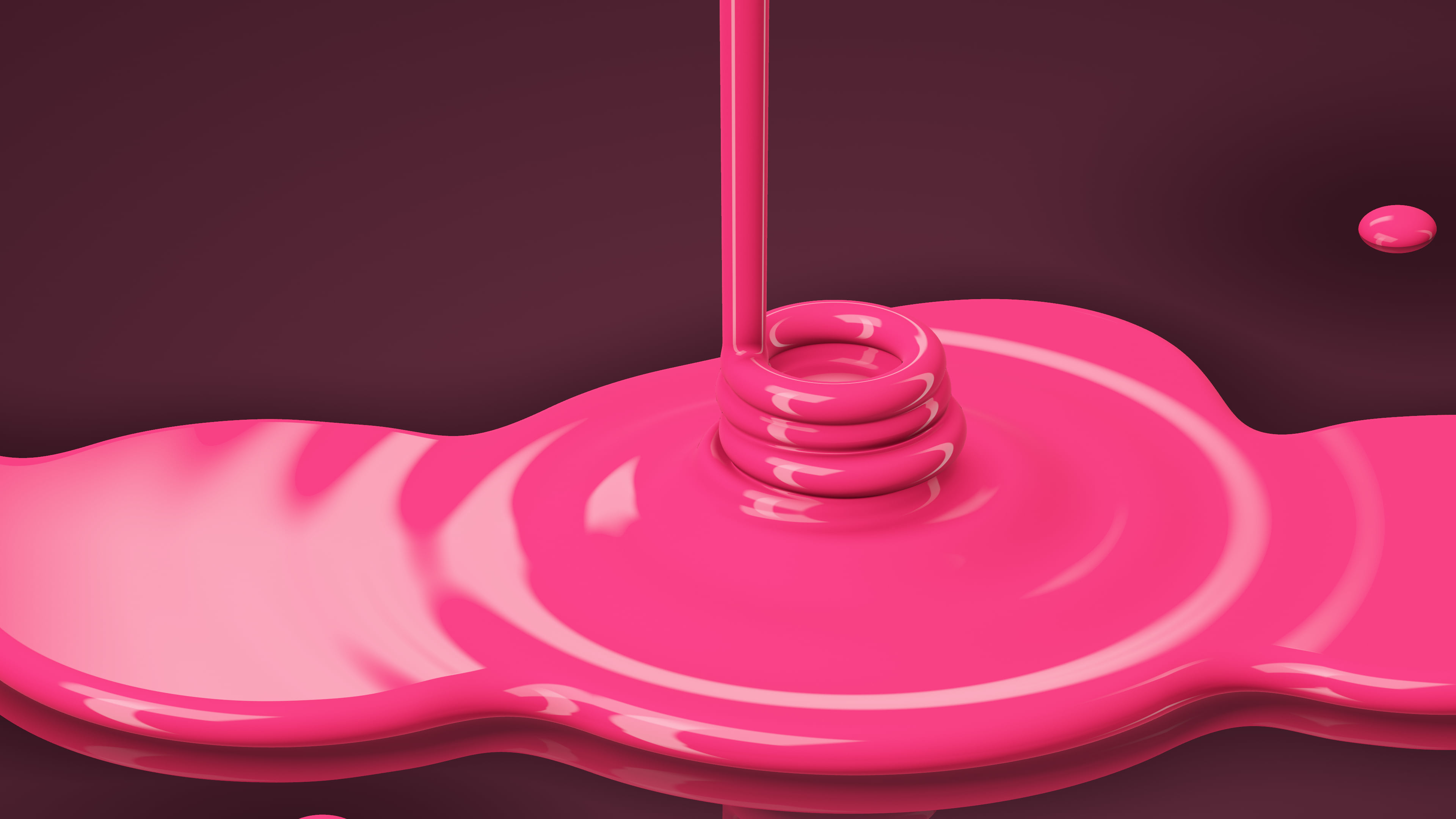Hot Pink Liquid Pour desktop wallpaper in 4K