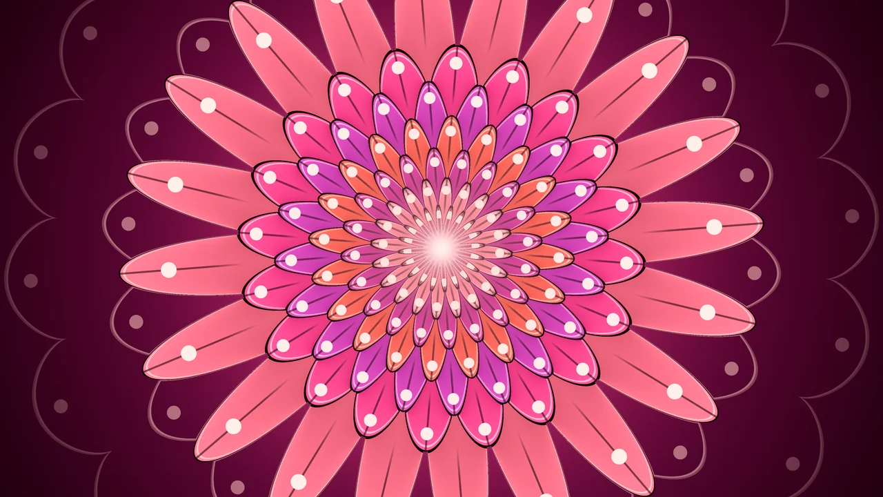 Hot Pink Mandala desktop wallpaper in 4K