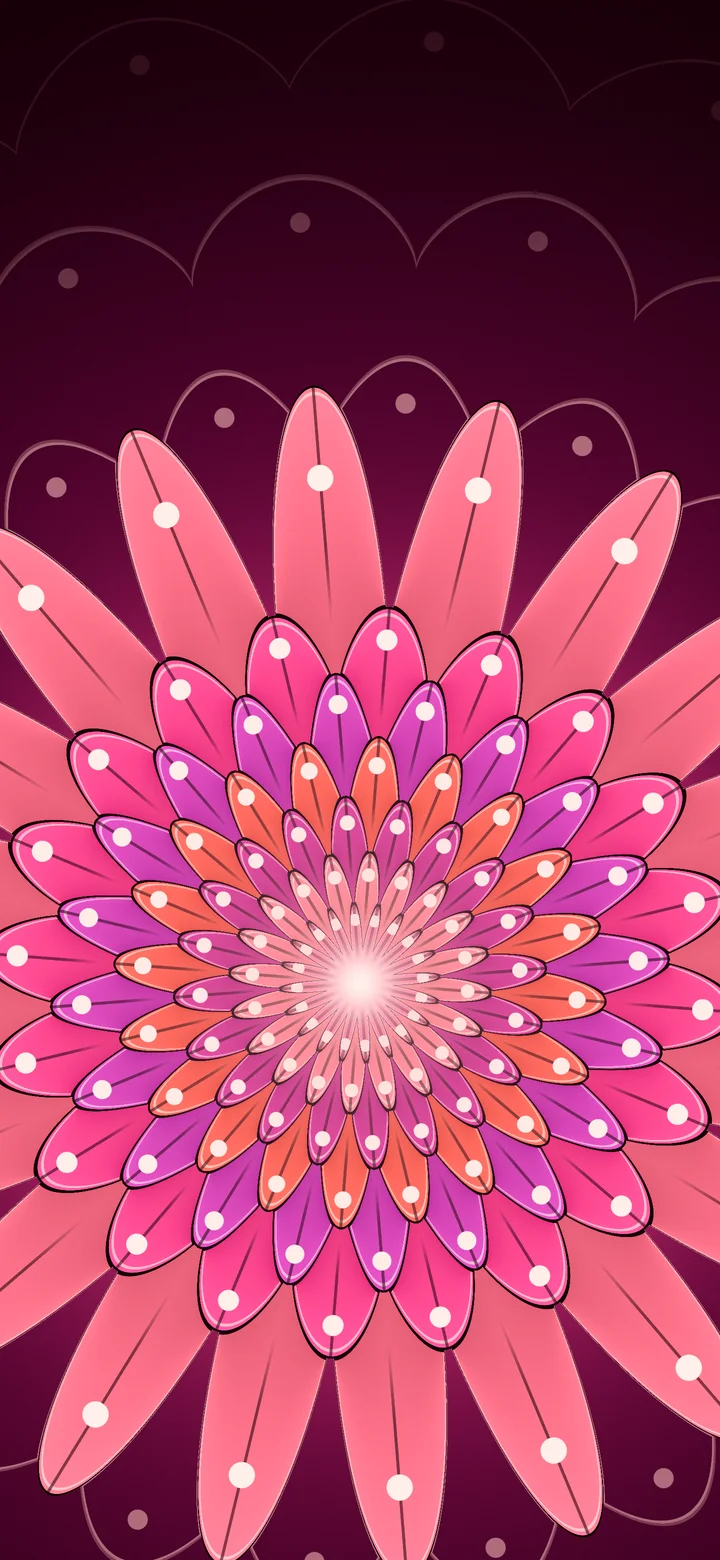 Hot Pink Mandala wallpaper for iPhone and Android