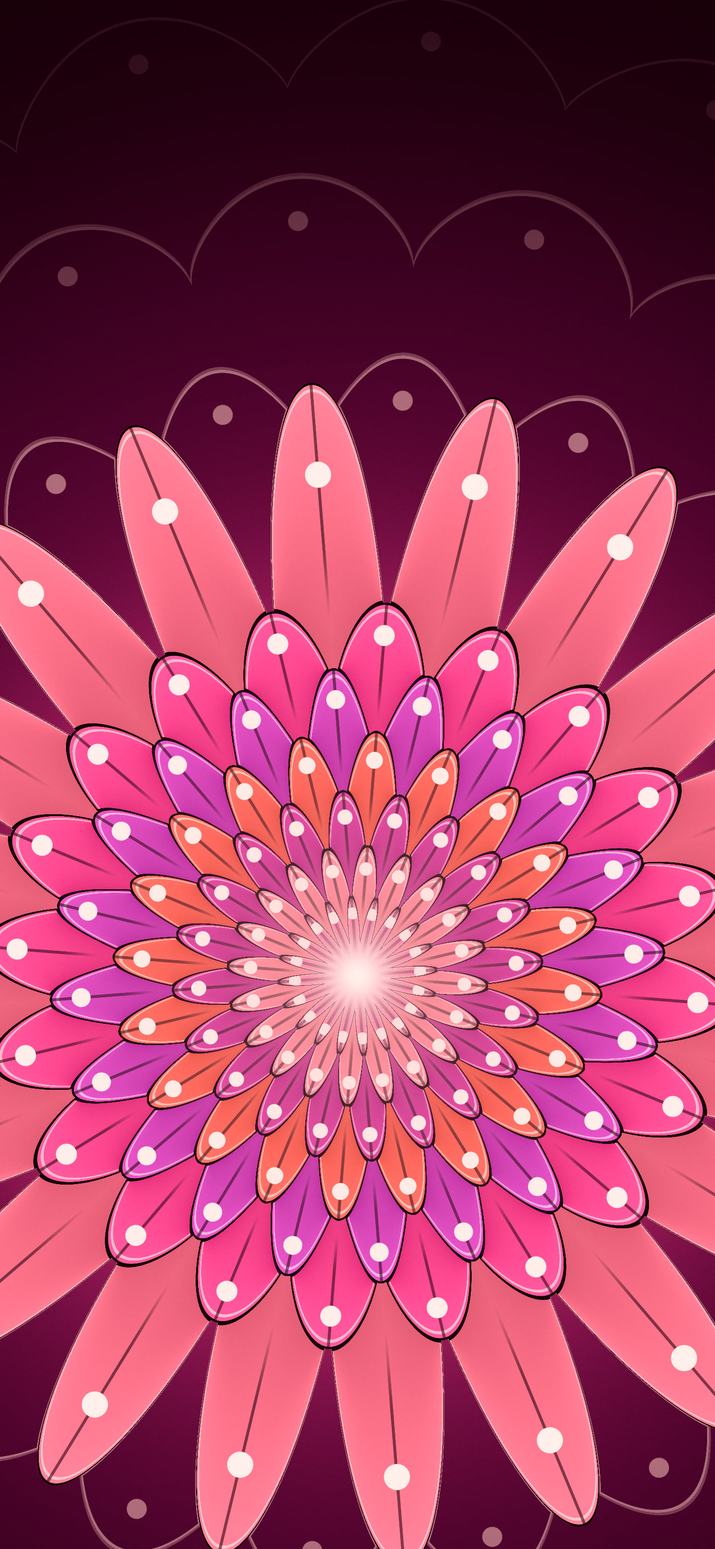 Hot Pink Mandala wallpaper for iPhone and Android