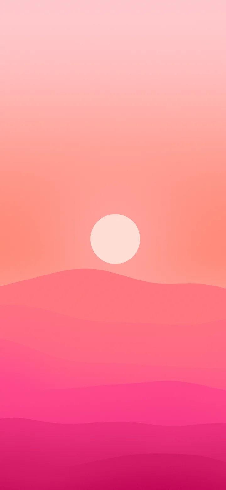 Hot Pink Minimalist Desert Dunes wallpaper for iPhone and Android