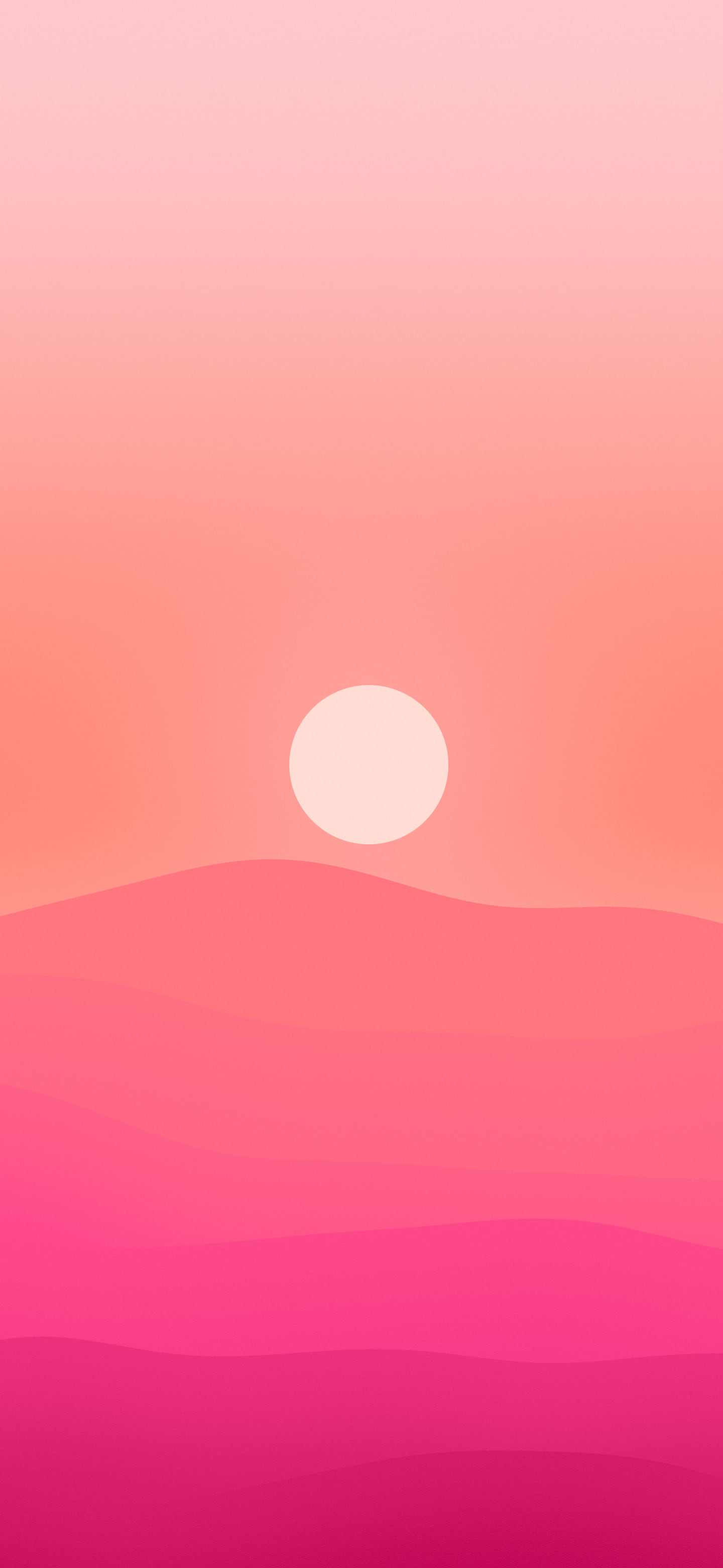 Hot Pink Minimalist Desert Dunes wallpaper for iPhone and Android