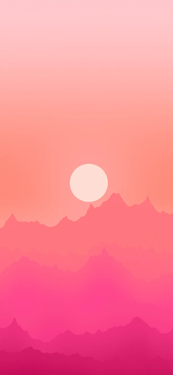 Hot Pink Minimalist Mountain Landscape wallpaper for iPhone and Android