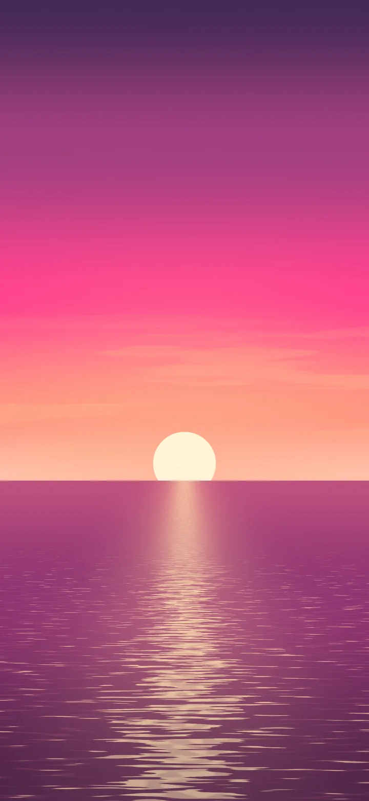 Hot Pink Ocean Sunset wallpaper for iPhone and Android
