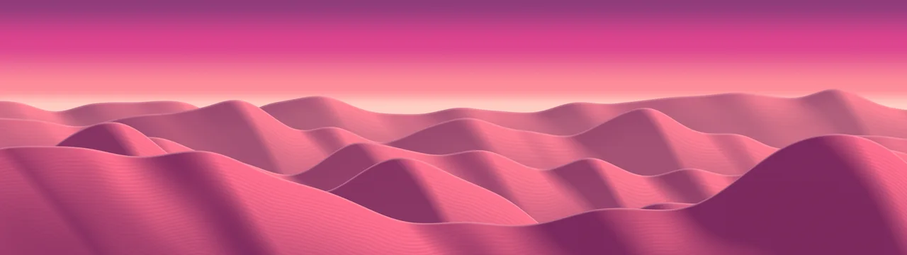 Hot Pink Sand Dunes dual monitor wallpaper, 7680 × 2160