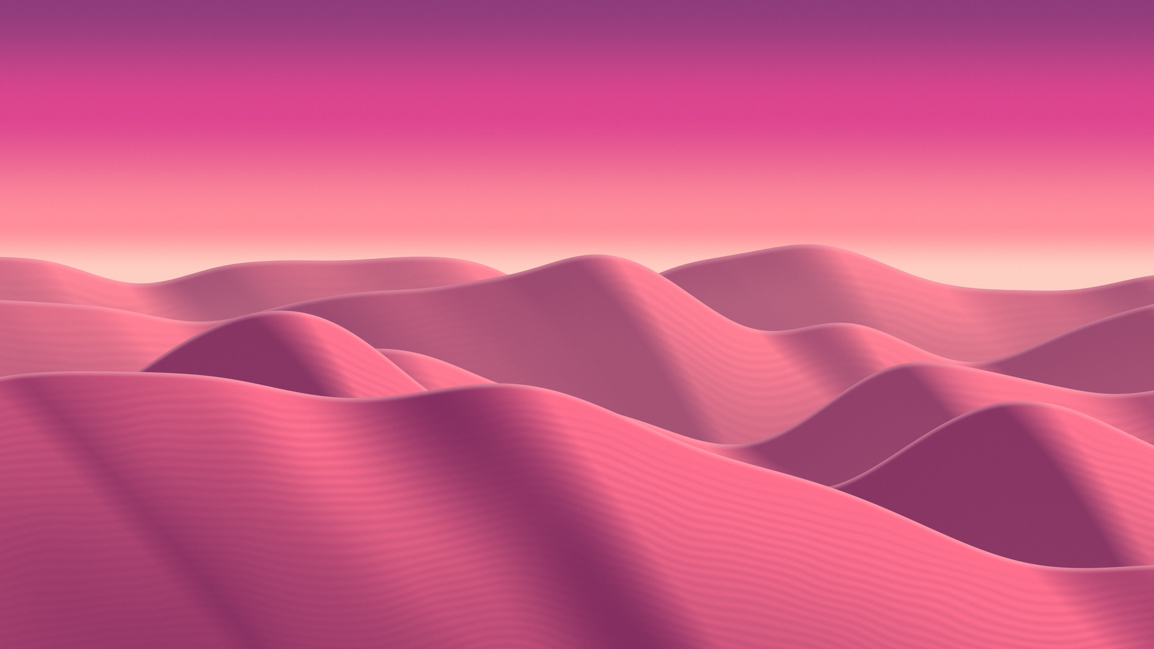 Hot Pink Sand Dunes desktop wallpaper in 4K