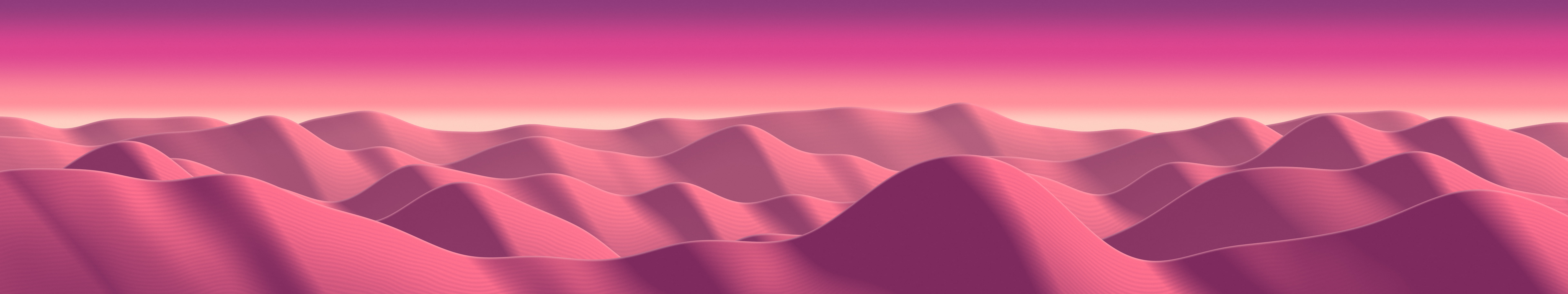 Hot Pink Sand Dunes triple monitor wallpaper, 7680 × 1440
