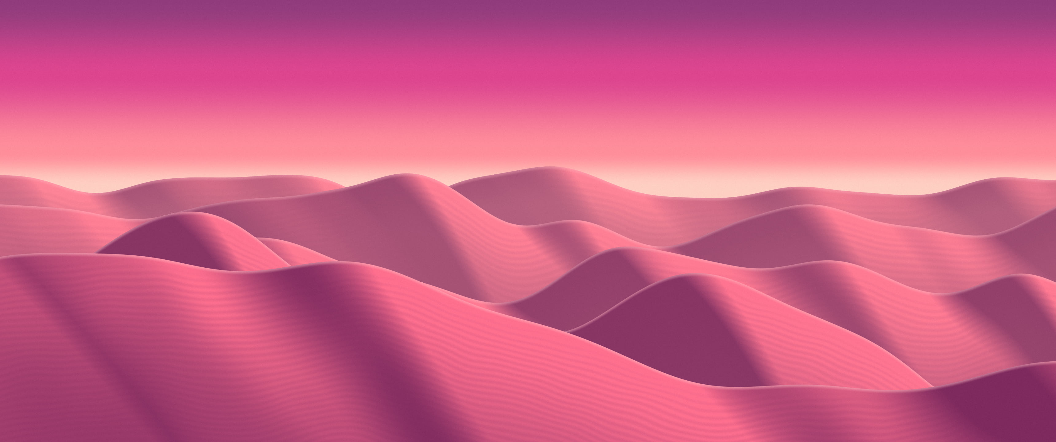 Hot Pink Sand Dunes ultrawide wallpaper, 3440 × 1440