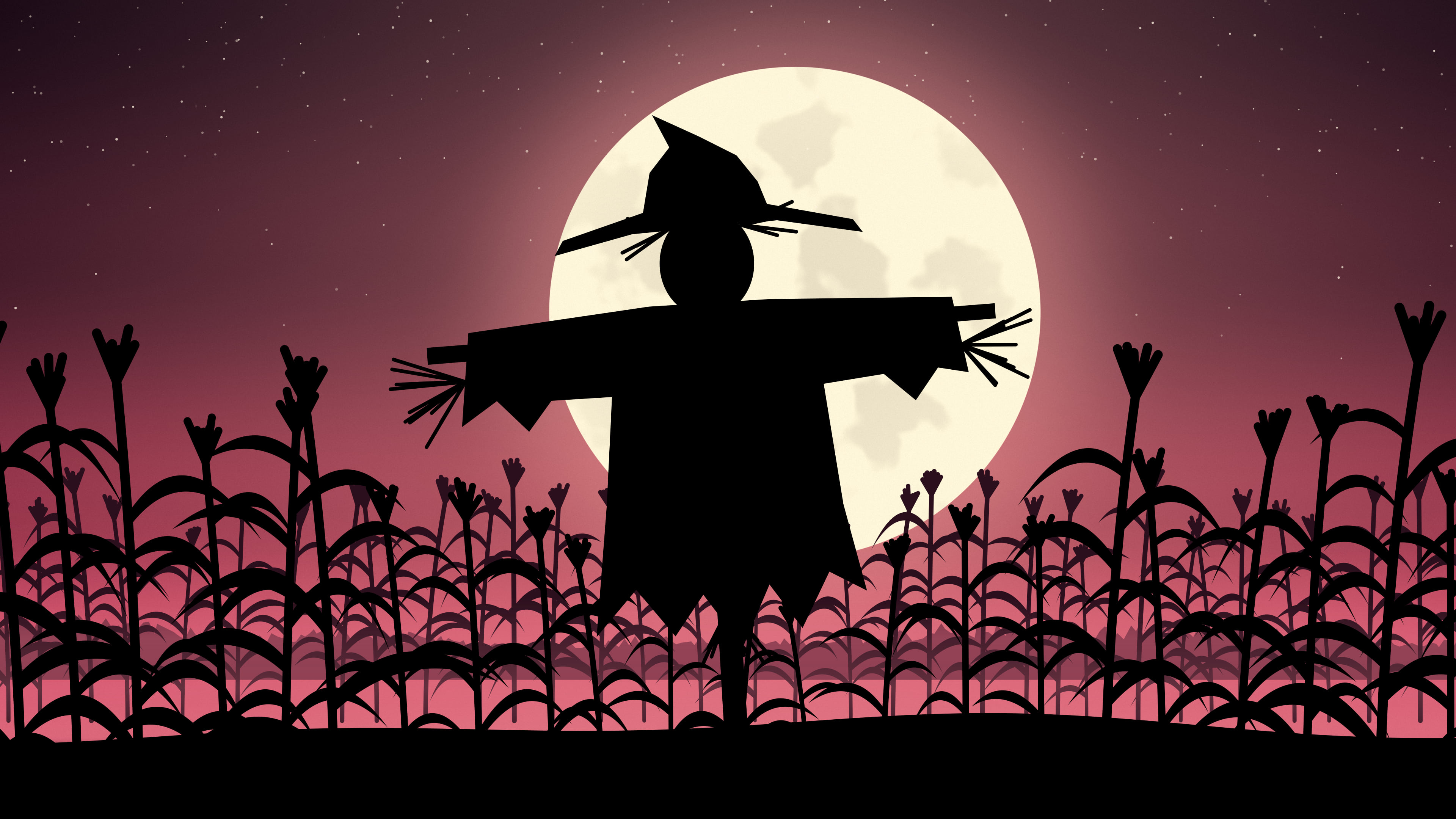 Hot Pink Scarecrow desktop wallpaper in 4K