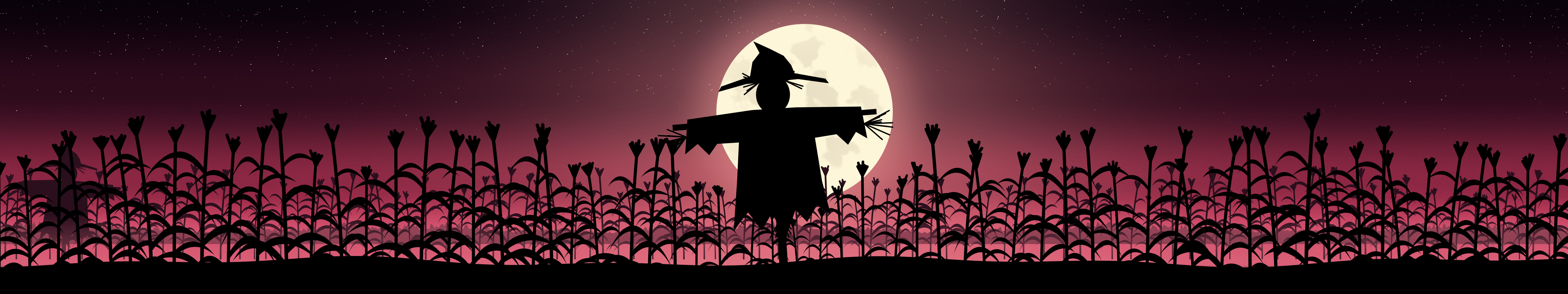 Hot Pink Scarecrow triple monitor wallpaper, 7680 × 1440
