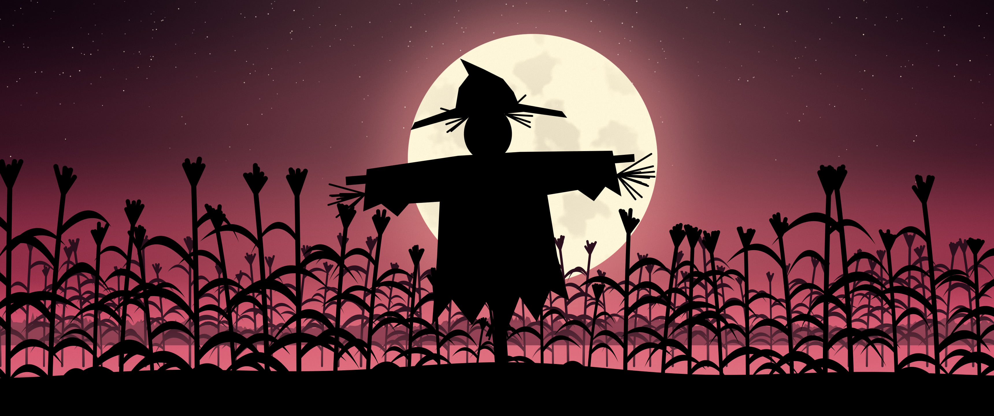 Hot Pink Scarecrow ultrawide wallpaper, 3440 × 1440