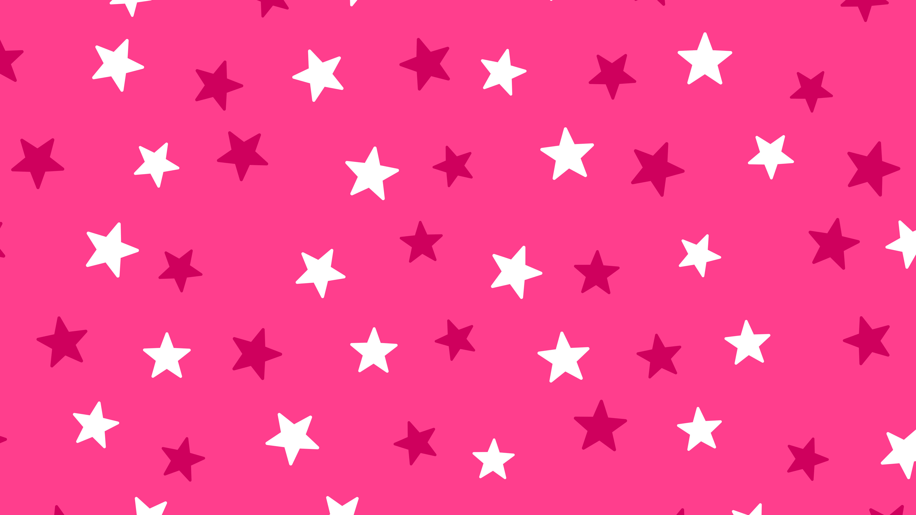 Hot Pink Star Pattern desktop wallpaper in 4K