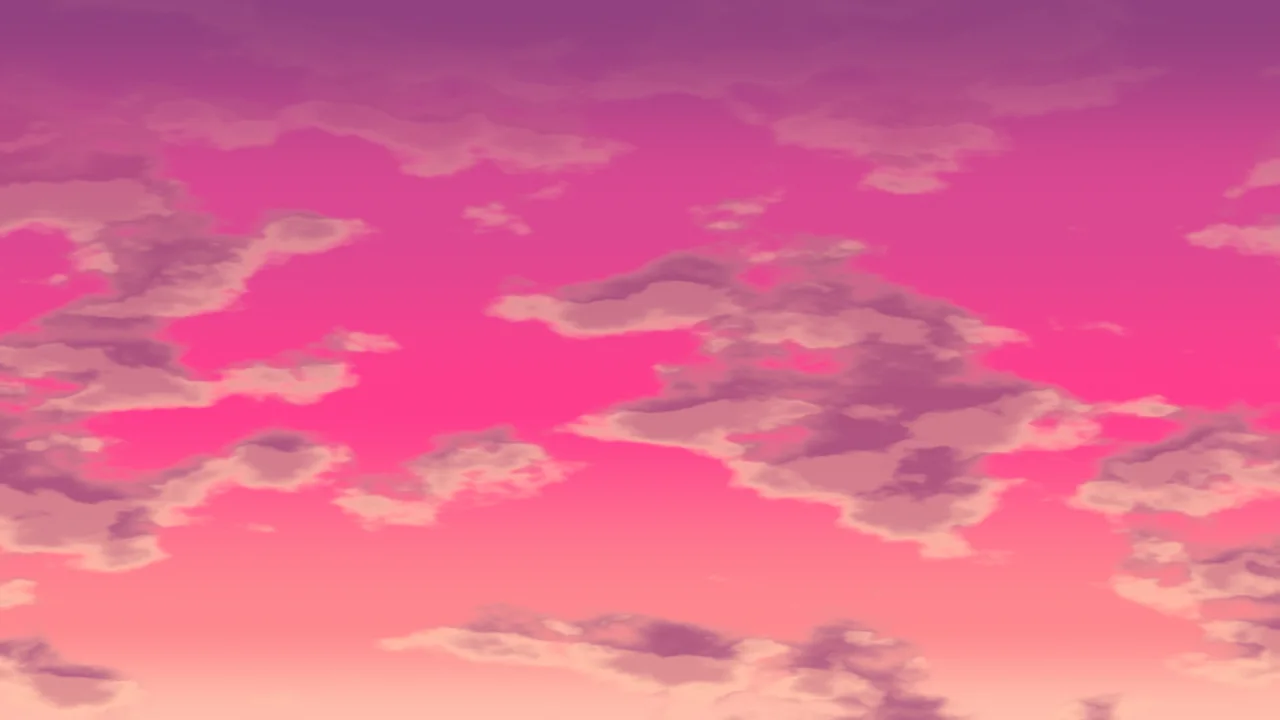 Hot Pink Sunset Clouds desktop wallpaper in 4K