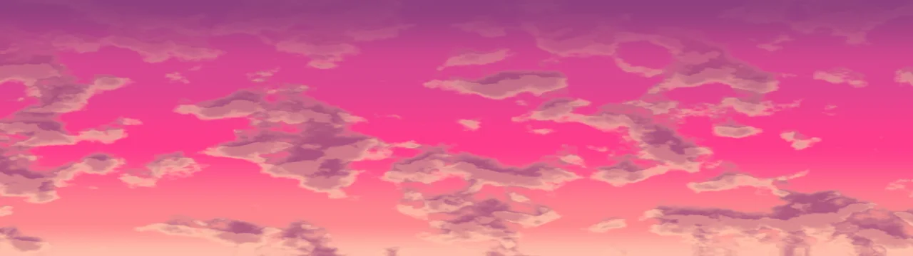 Hot Pink Sunset Clouds dual monitor wallpaper, 7680 × 2160