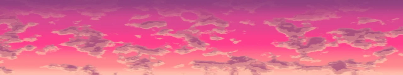 Hot Pink Sunset Clouds triple monitor wallpaper, 7680 × 1440