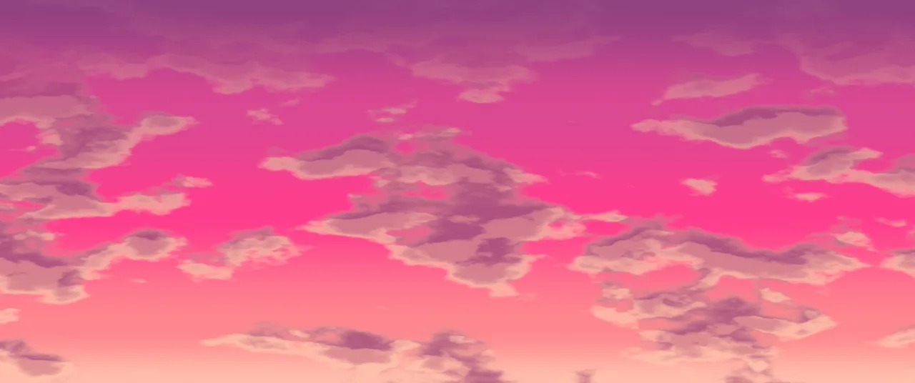 Hot Pink Sunset Clouds ultrawide wallpaper, 3440 × 1440