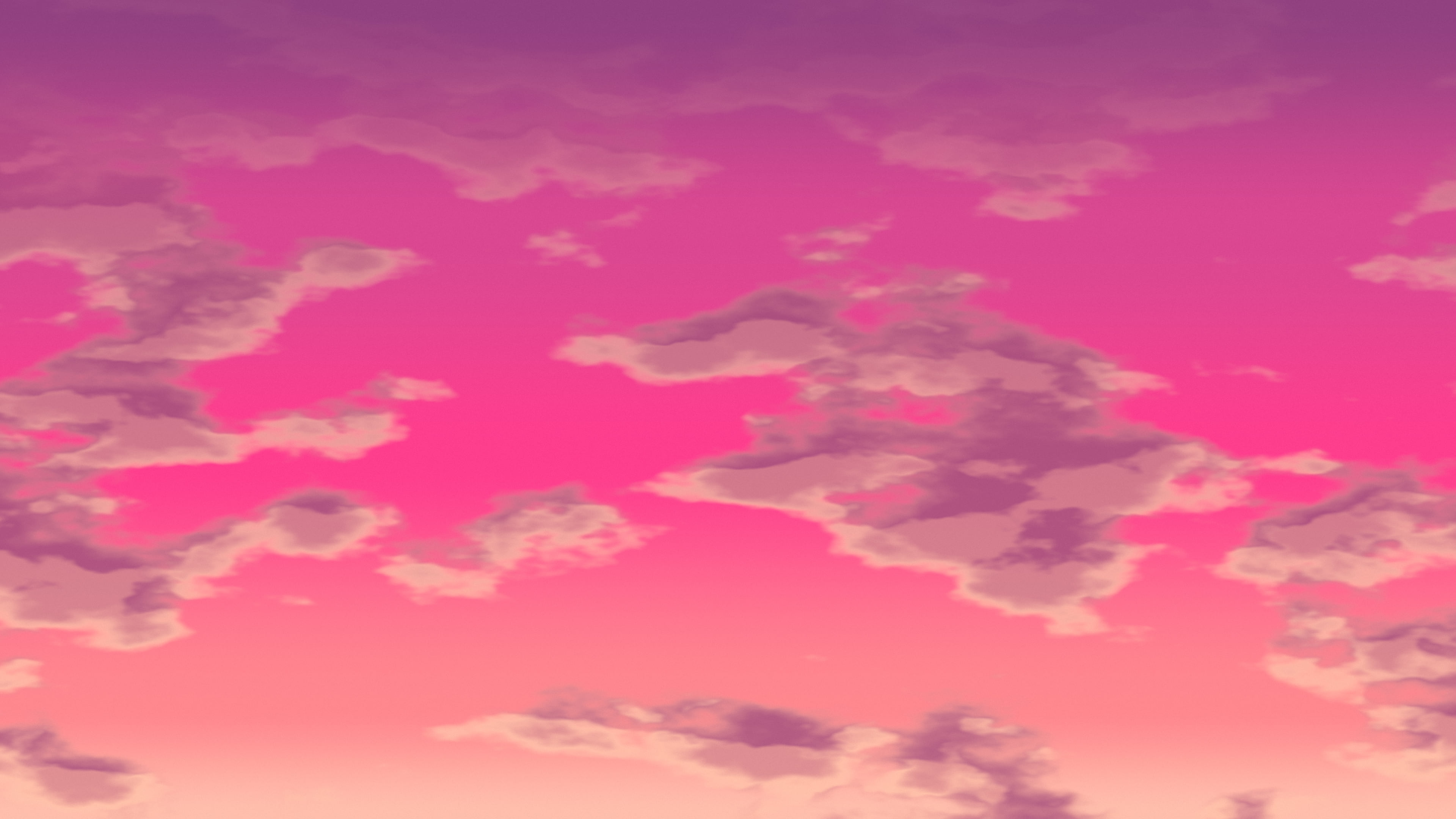 Hot Pink Sunset Clouds desktop wallpaper in 4K