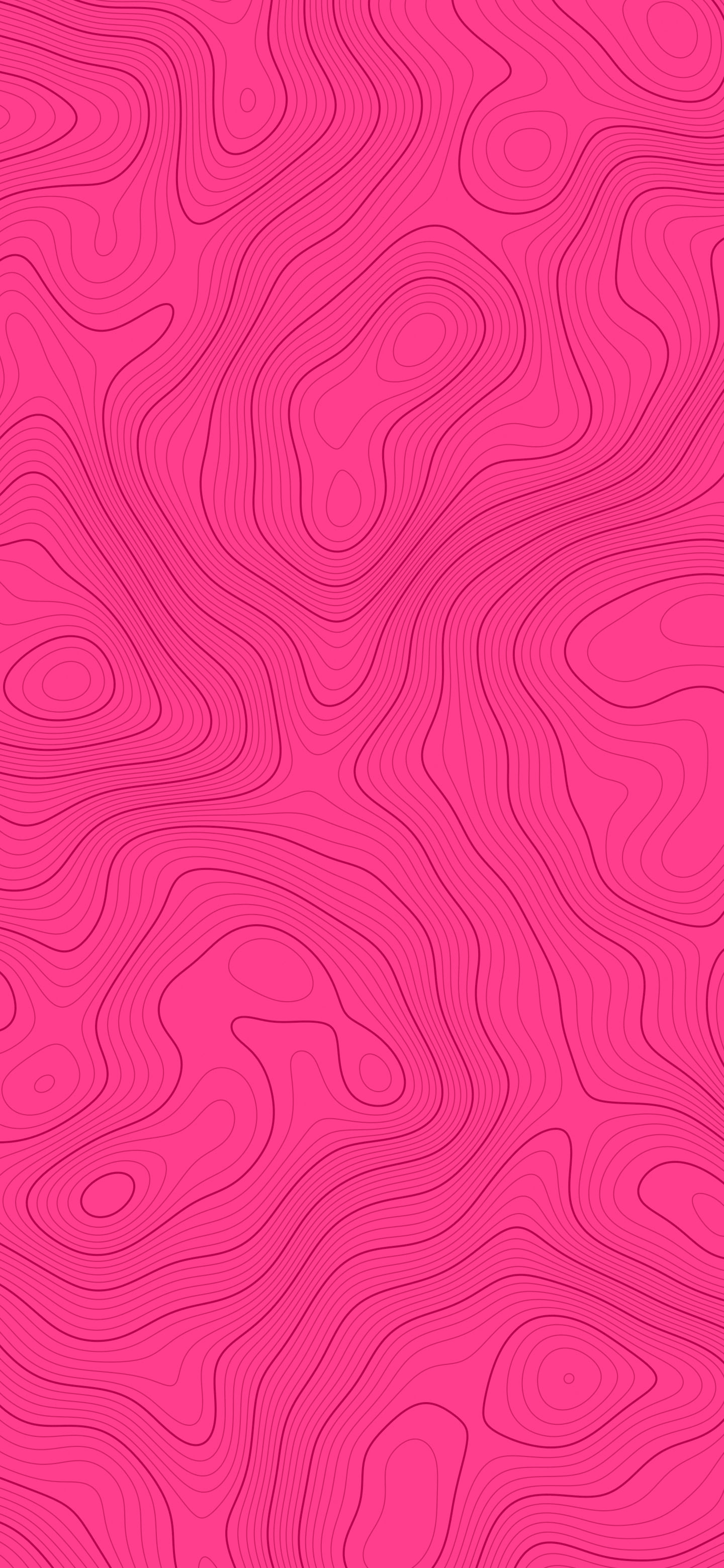 Hot Pink Topographic Line wallpaper for iPhone and Android