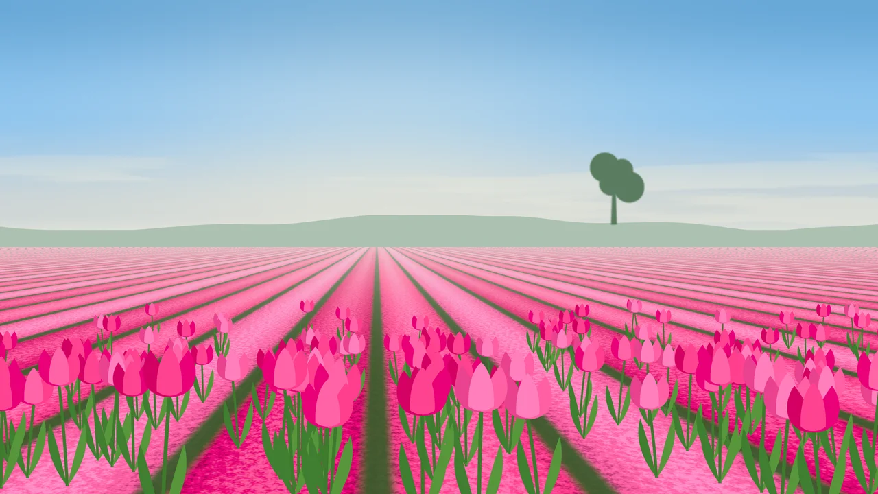Hot Pink Tulip Field desktop wallpaper in 4K