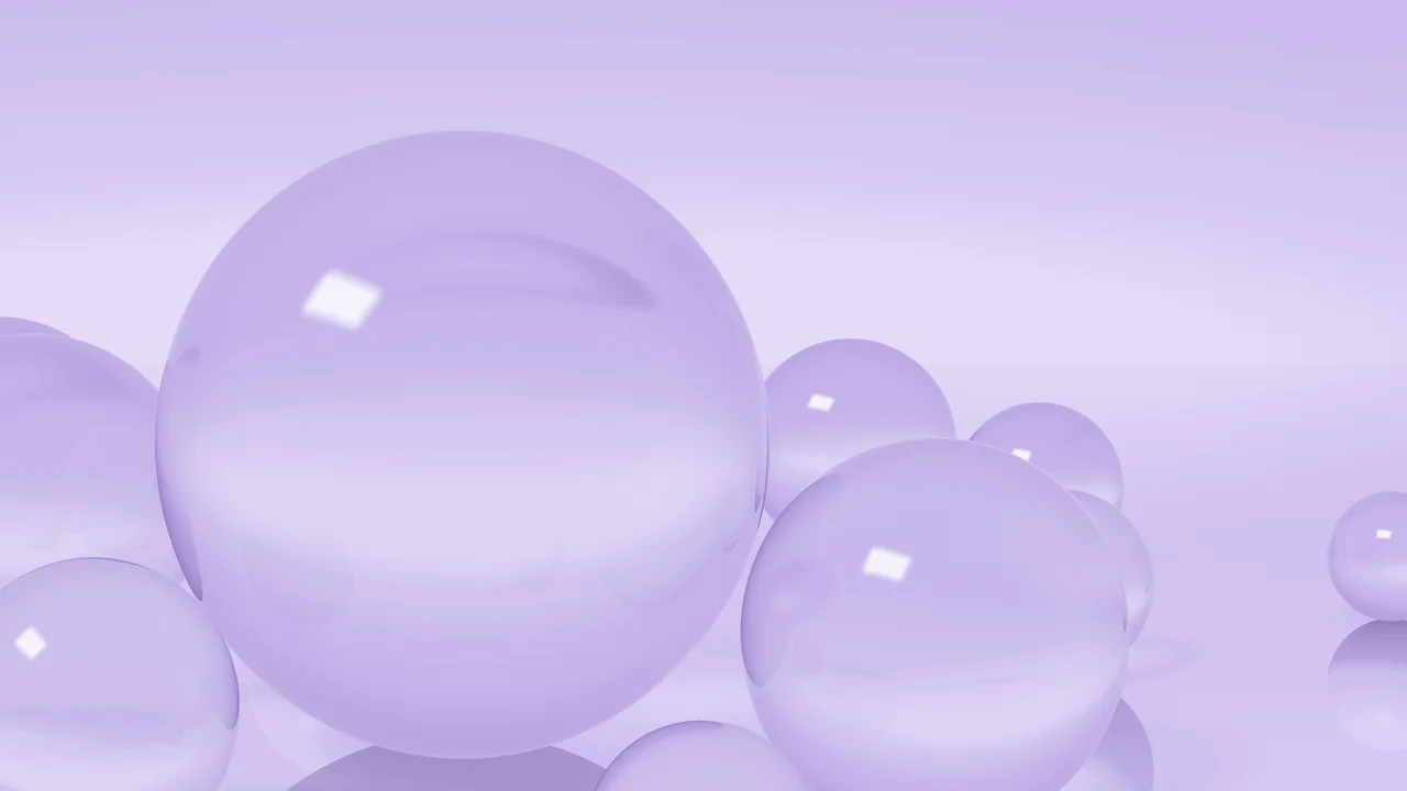 Lavender 3D Glass Spheres desktop wallpaper in 4K