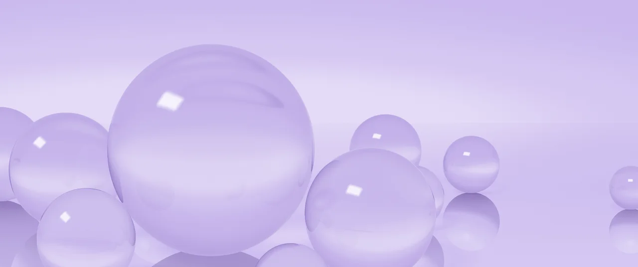Lavender 3D Glass Spheres ultrawide wallpaper, 3440 × 1440
