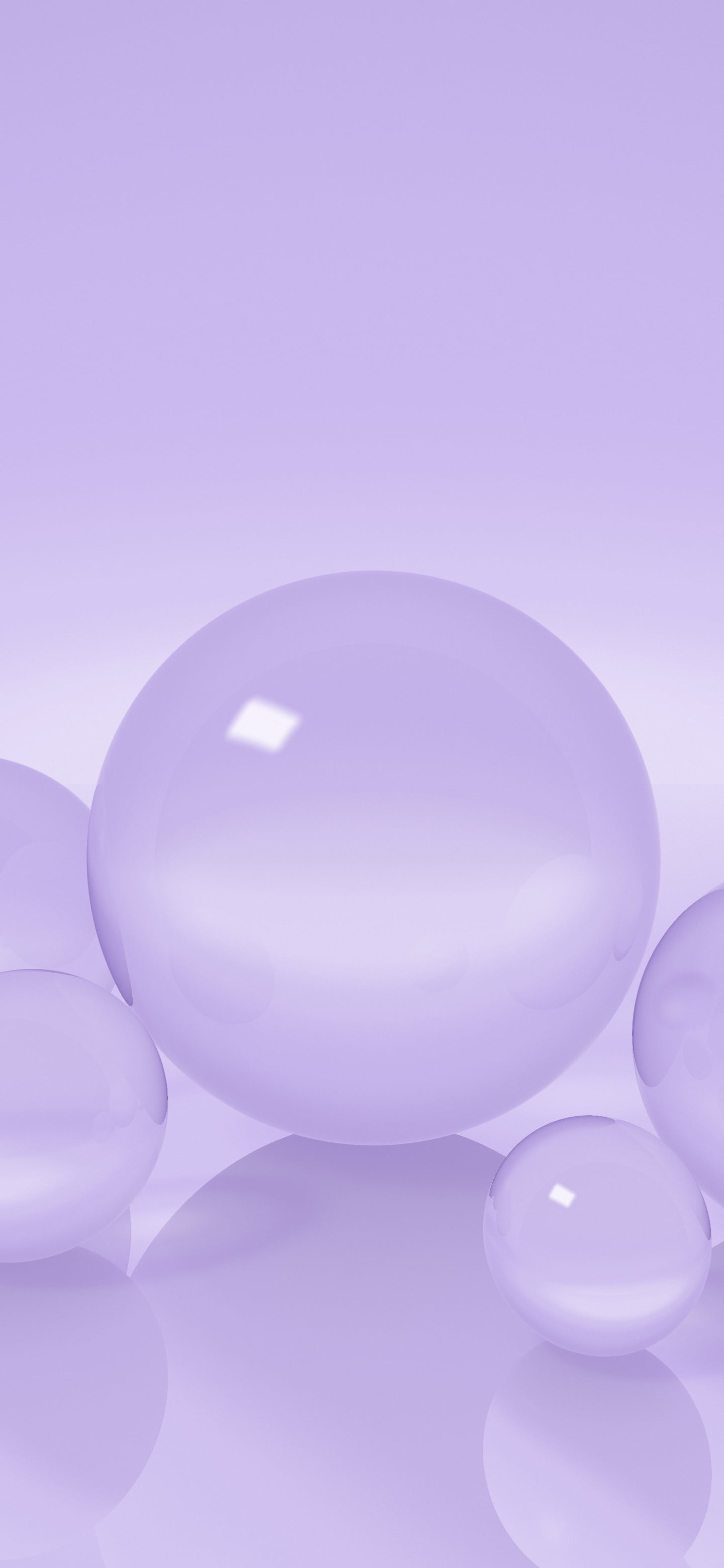 Lavender 3D Glass Spheres wallpaper for iPhone and Android