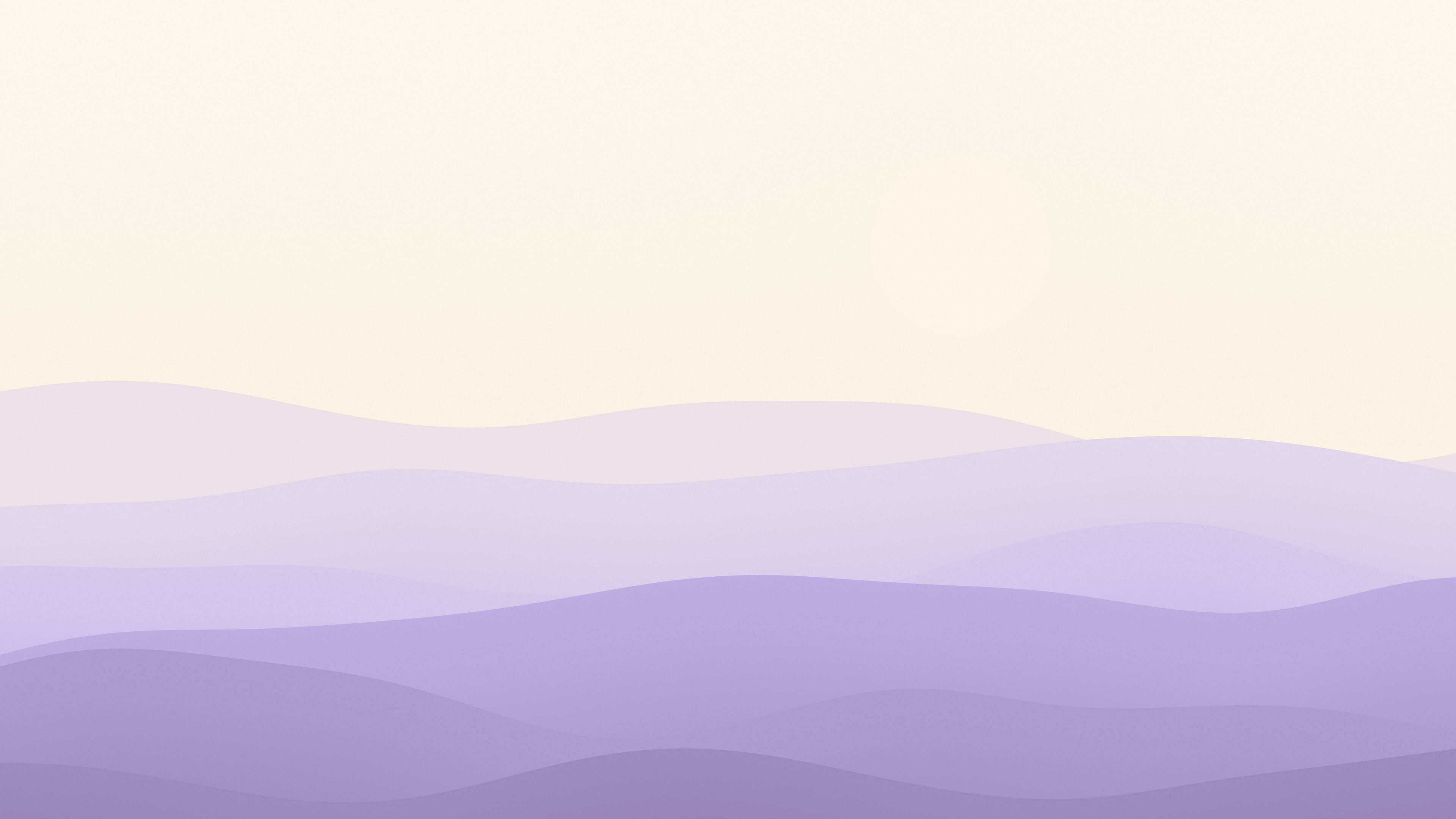 Lavender and Cream Minimalist Desert Dunes desktop wallpaper in 4K