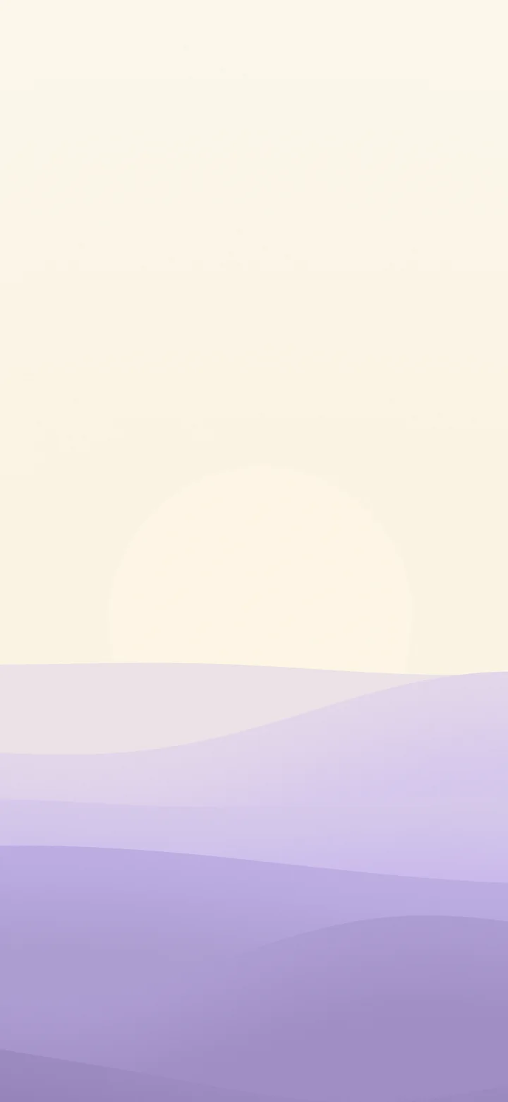 Lavender and Cream Minimalist Sunset Hills wallpaper for iPhone and Android