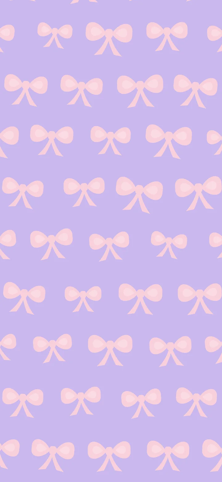 Lavender and Pastel Pink Bow Pattern wallpaper for iPhone and Android