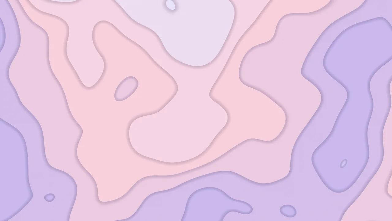 Lavender and Pastel Pink Layered Topographic desktop wallpaper in 4K