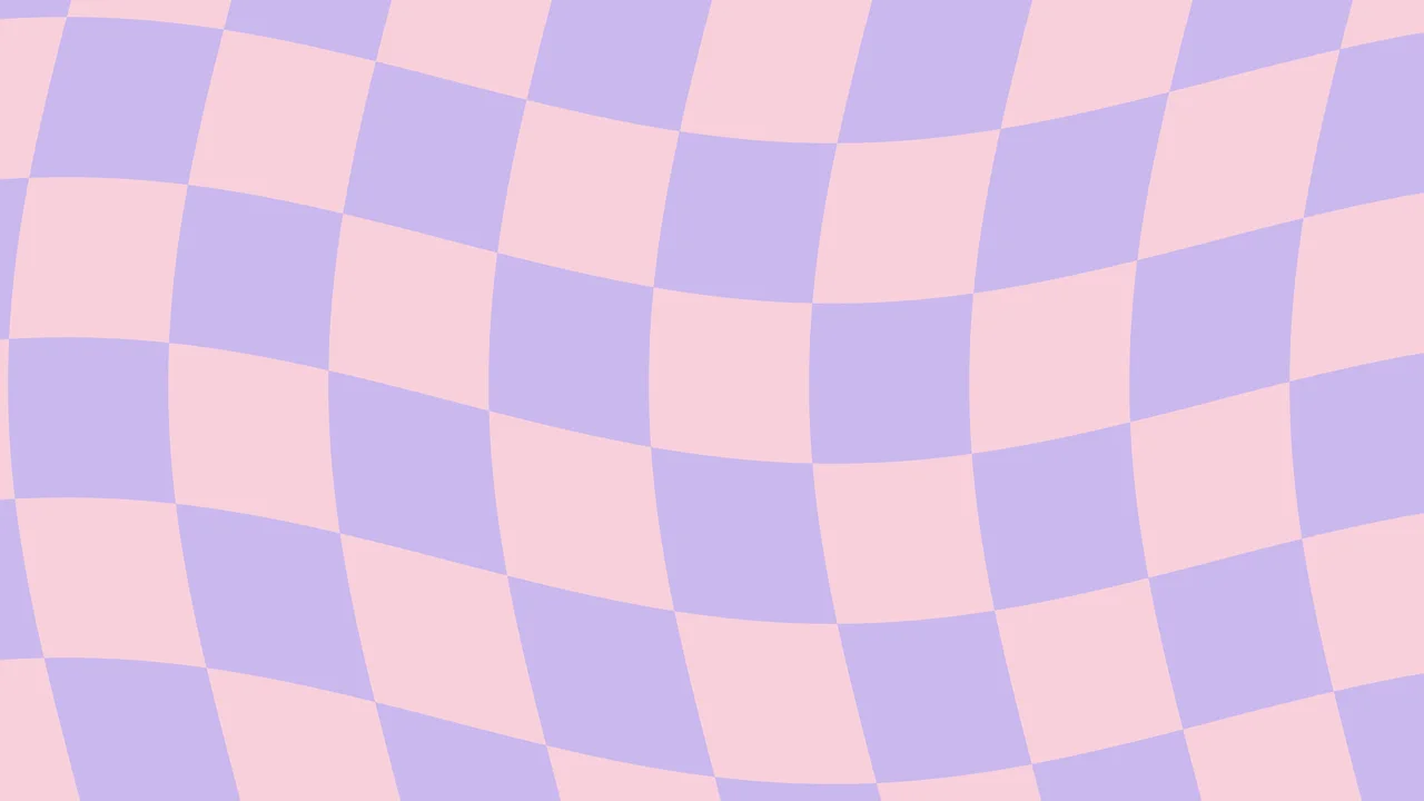 Lavender and Pastel Pink Wavy Checkered desktop wallpaper in 4K