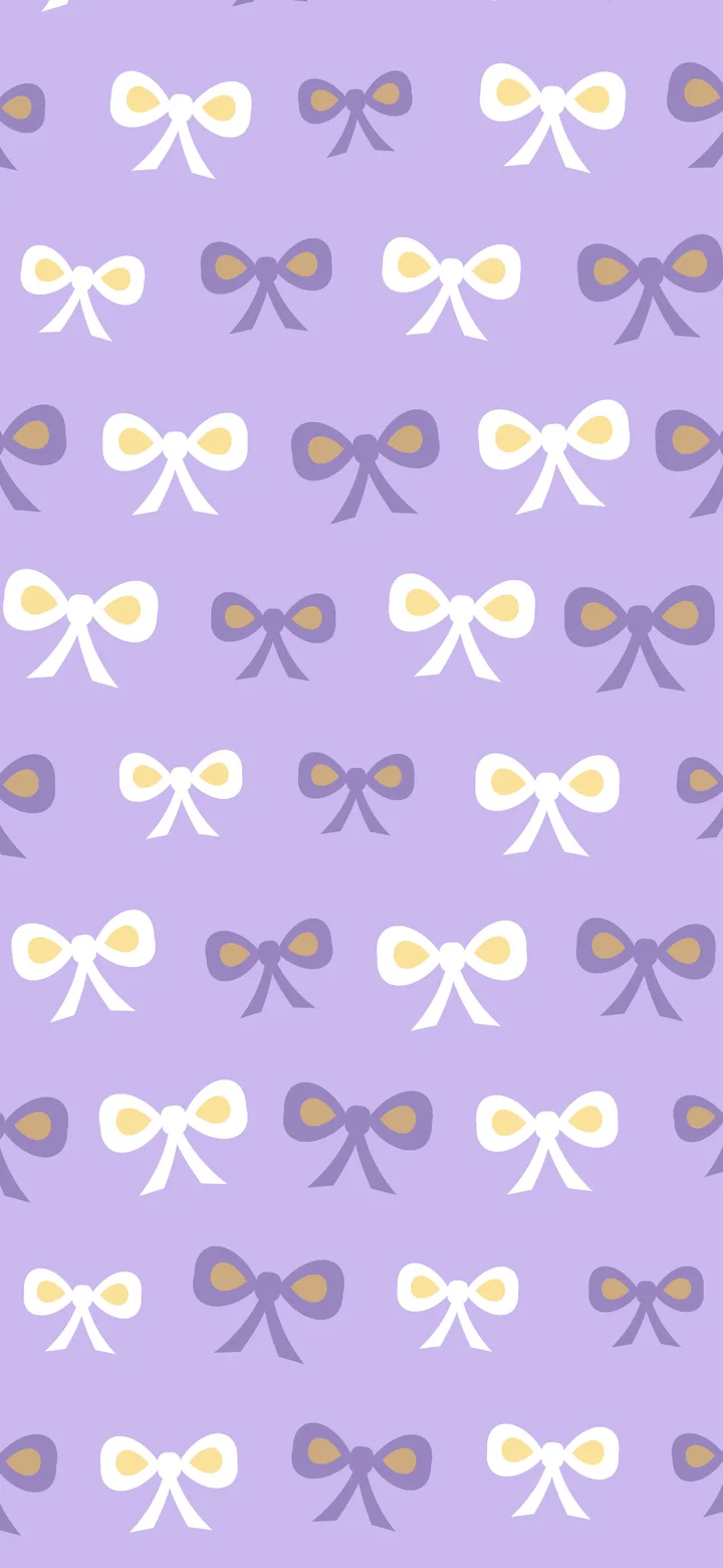 Lavender Bow Pattern wallpaper for iPhone and Android
