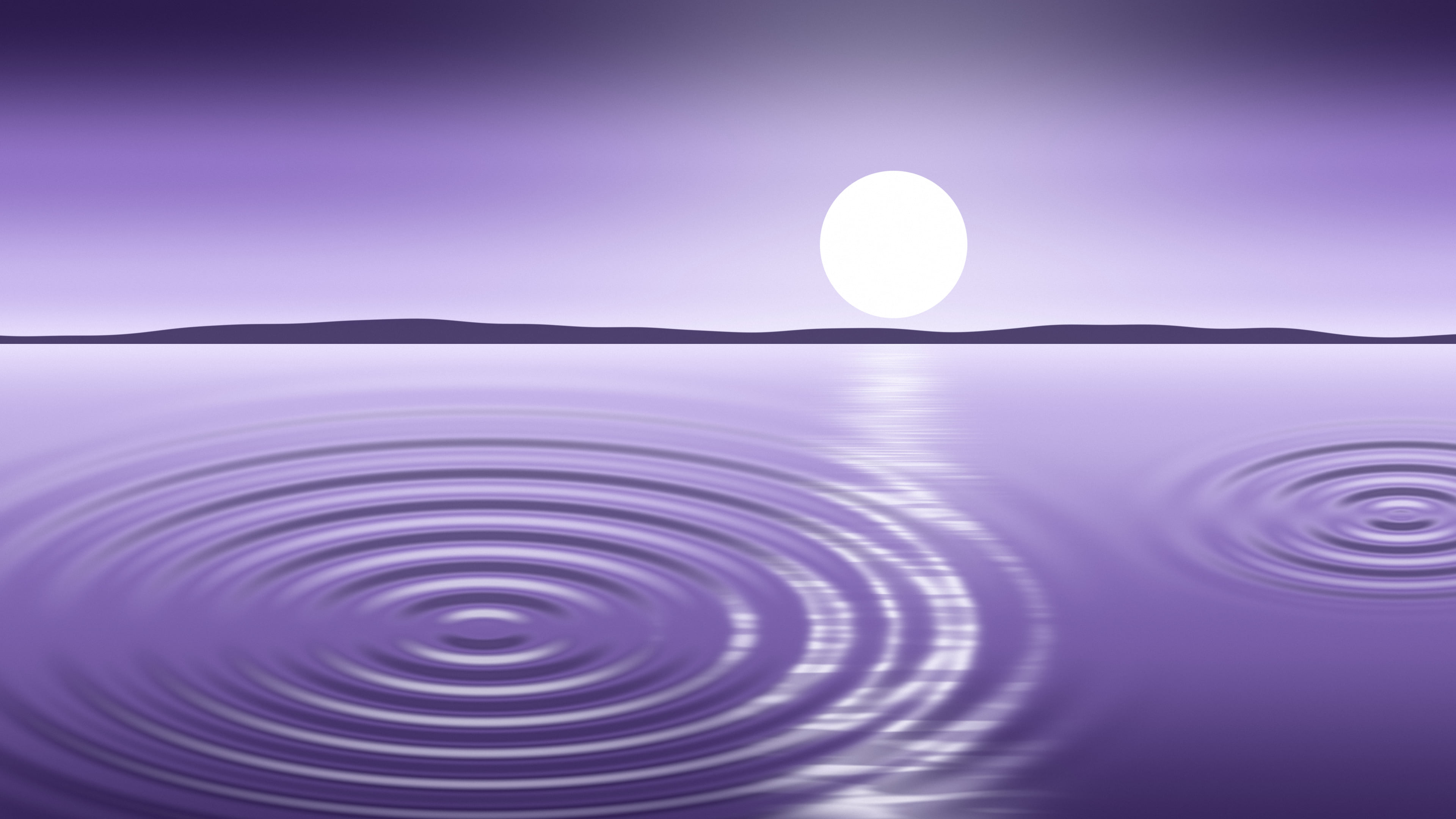 Lavender Calm Water Ripples desktop wallpaper in 4K