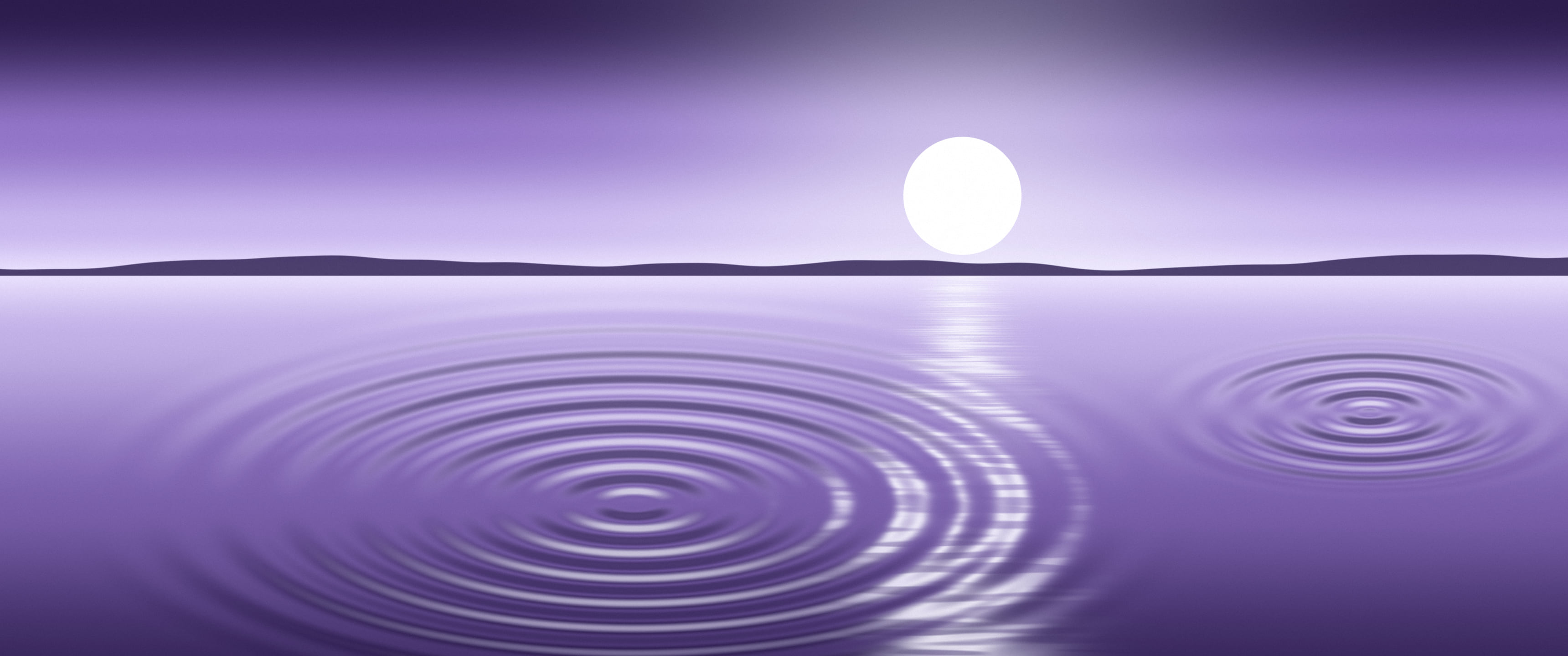 Lavender Calm Water Ripples ultrawide wallpaper, 3440 × 1440