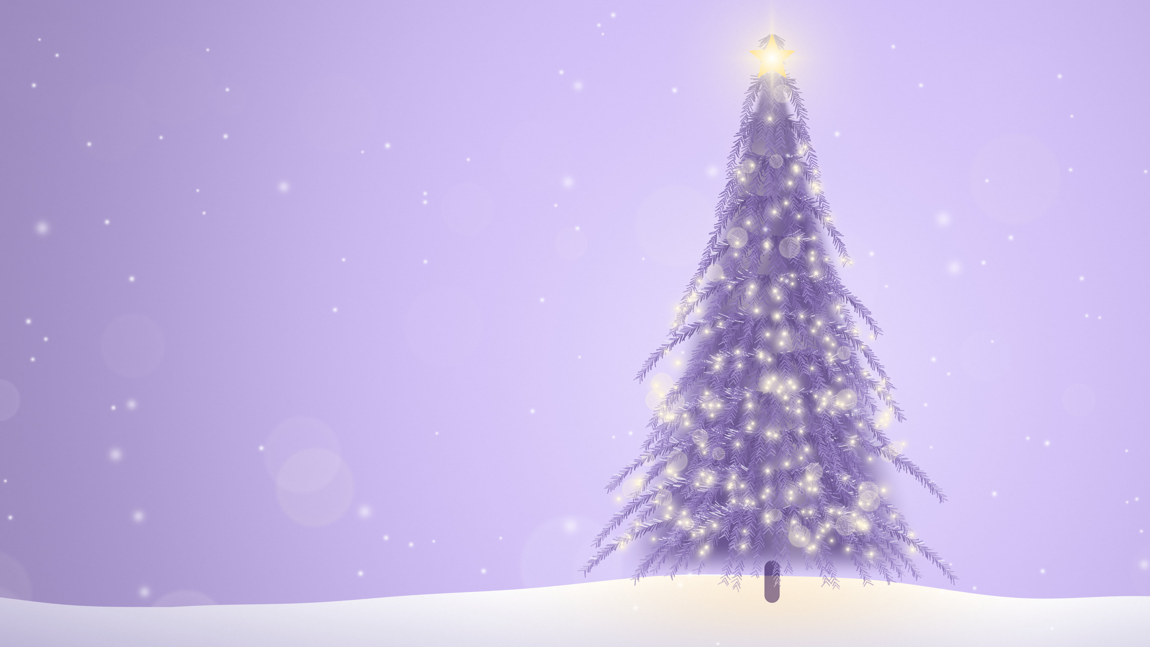 Lavender Christmas Tree desktop wallpaper in 4K
