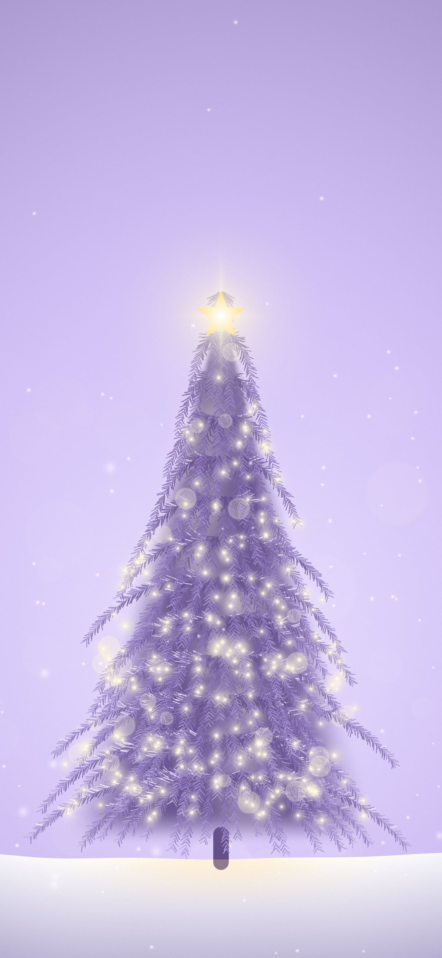 Lavender Christmas Tree wallpaper for iPhone and Android