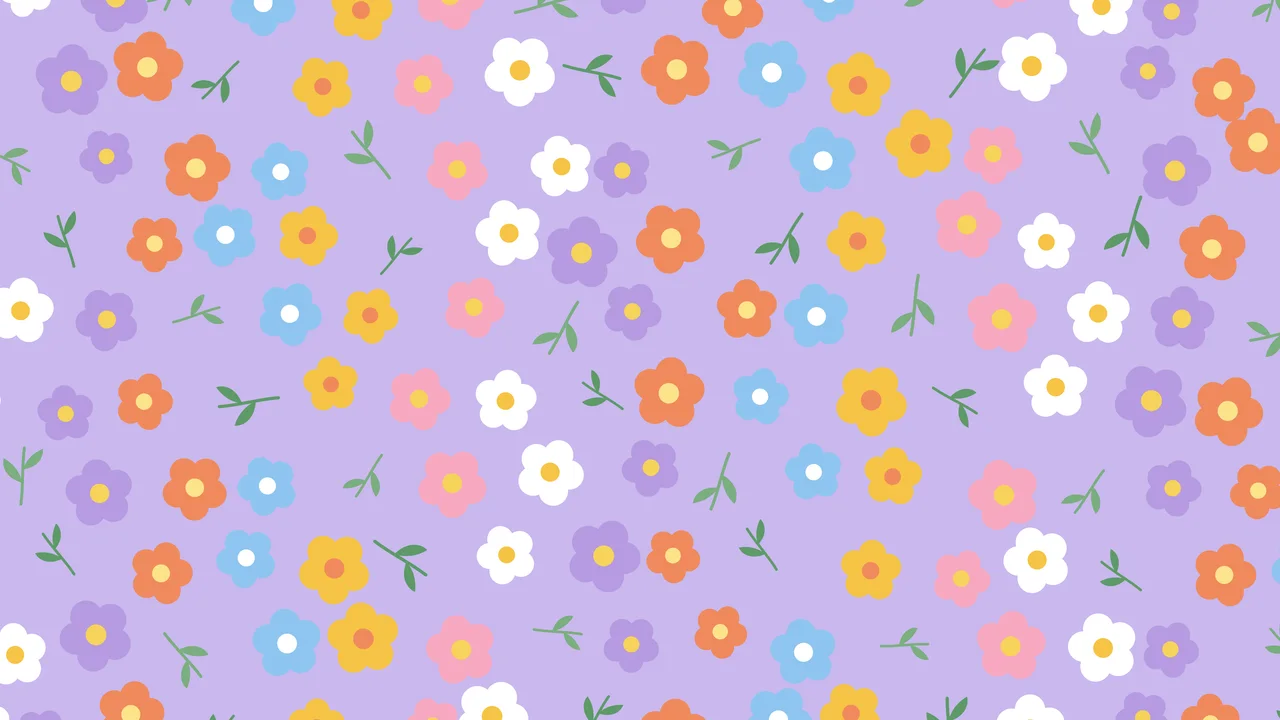 Lavender Ditsy Floral Pattern desktop wallpaper in 4K