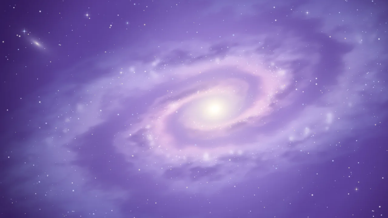 Lavender Dreamy Galaxy desktop wallpaper in 4K