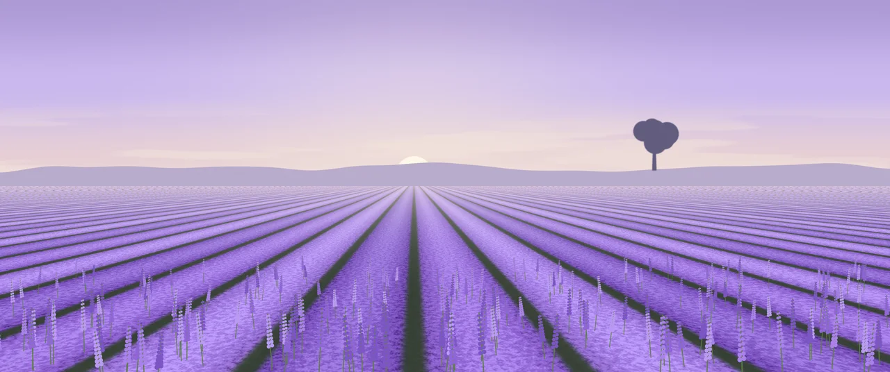 Lavender Field ultrawide wallpaper, 3440 × 1440