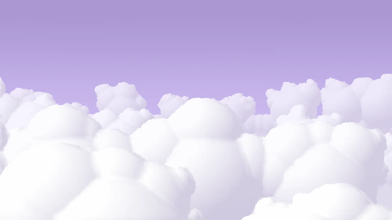Lavender Fluffy Clouds desktop wallpaper in 4K